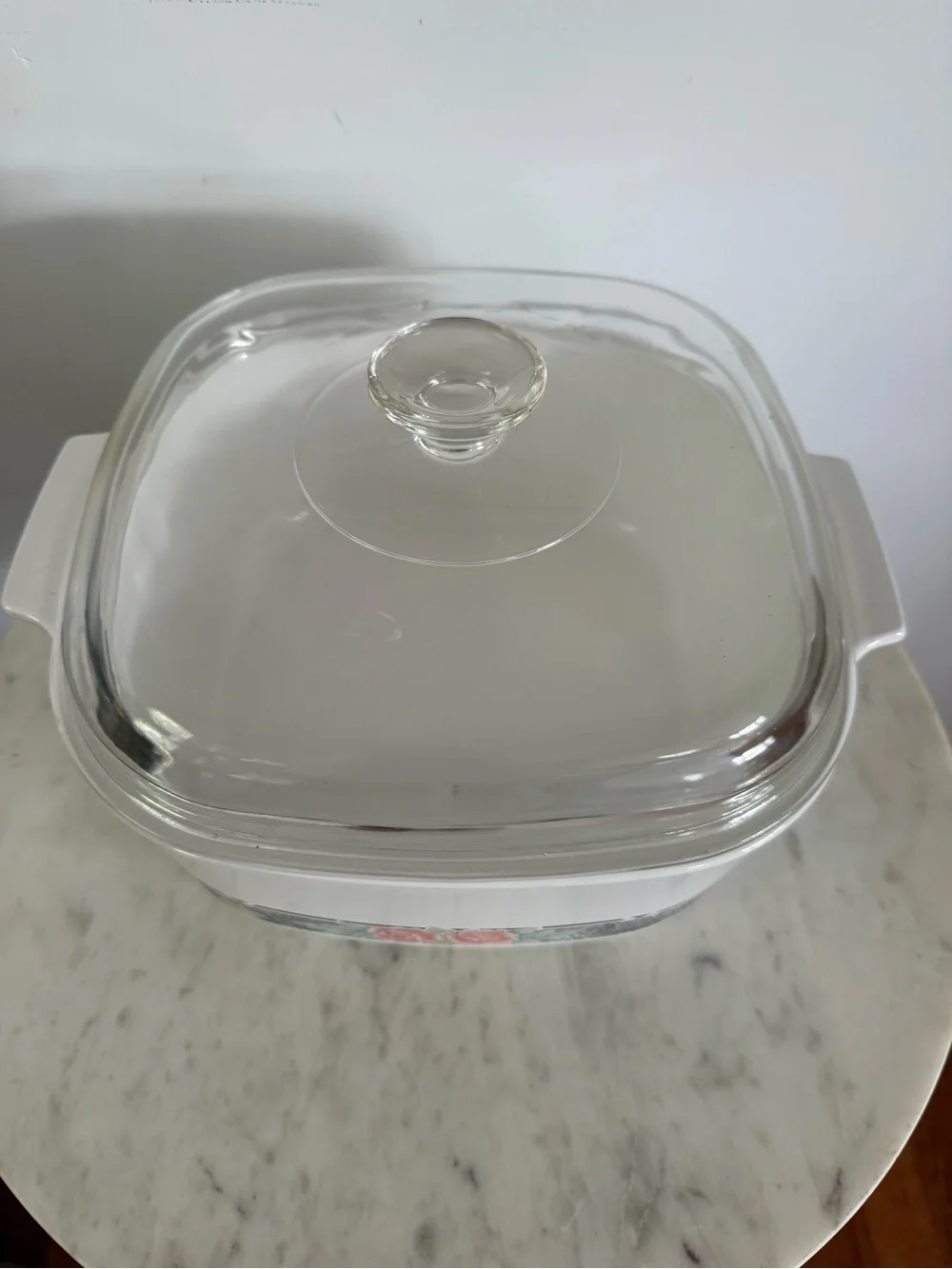 Vintage Corning Ware Silk & Rose 5 Liter A-5-B Casserole Dish MCM Retro Kitchen